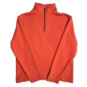 Tommy Bahama Quarter Zip Pullover Womens M Coral Orange Excellent Coastal Knit